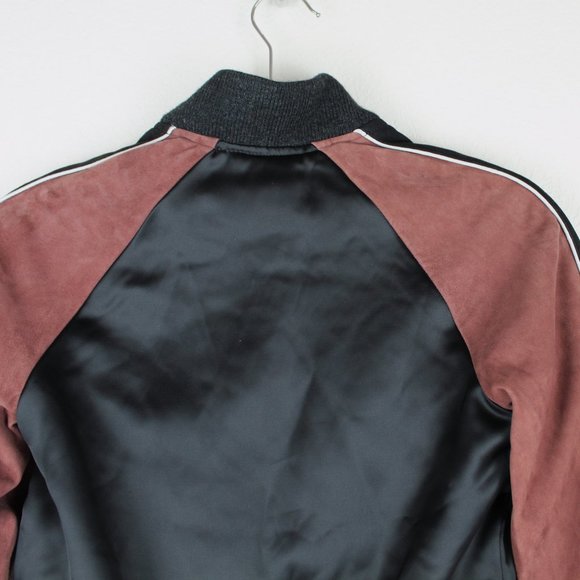 NWT ALLSAINTS Satin & Suede Bomber Jacket - Picture 11 of 14